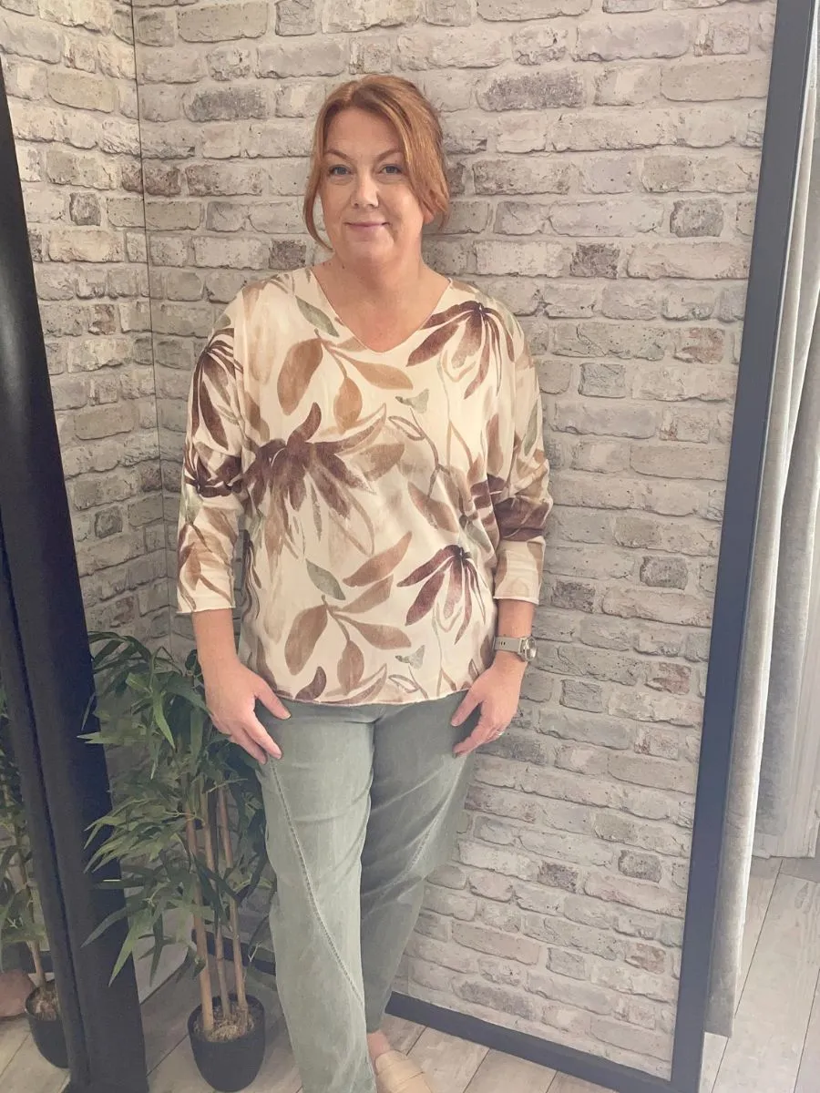 Fine Knit Flower Jumper