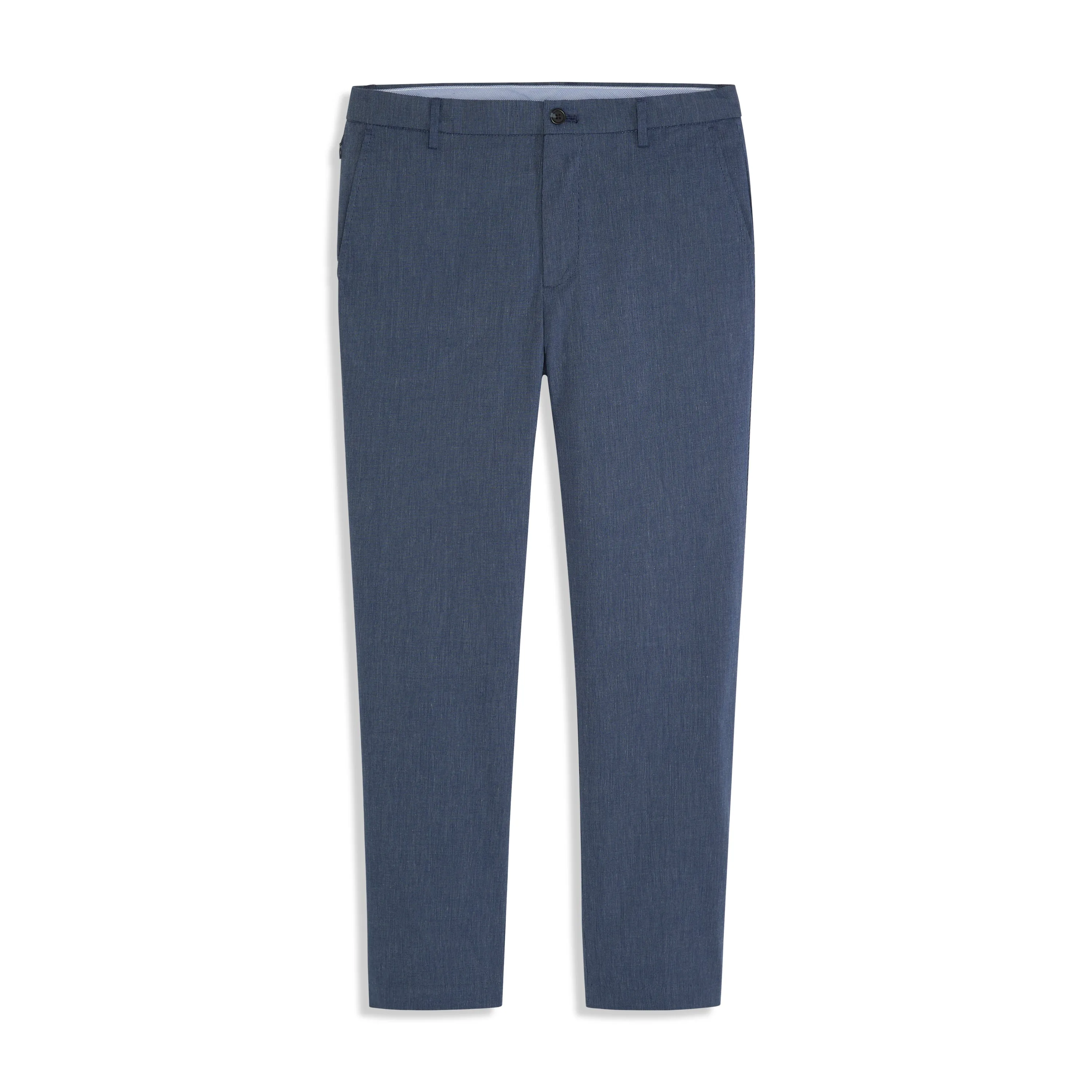 Fine Stripe Cotton Stretch Pant Straight Fit