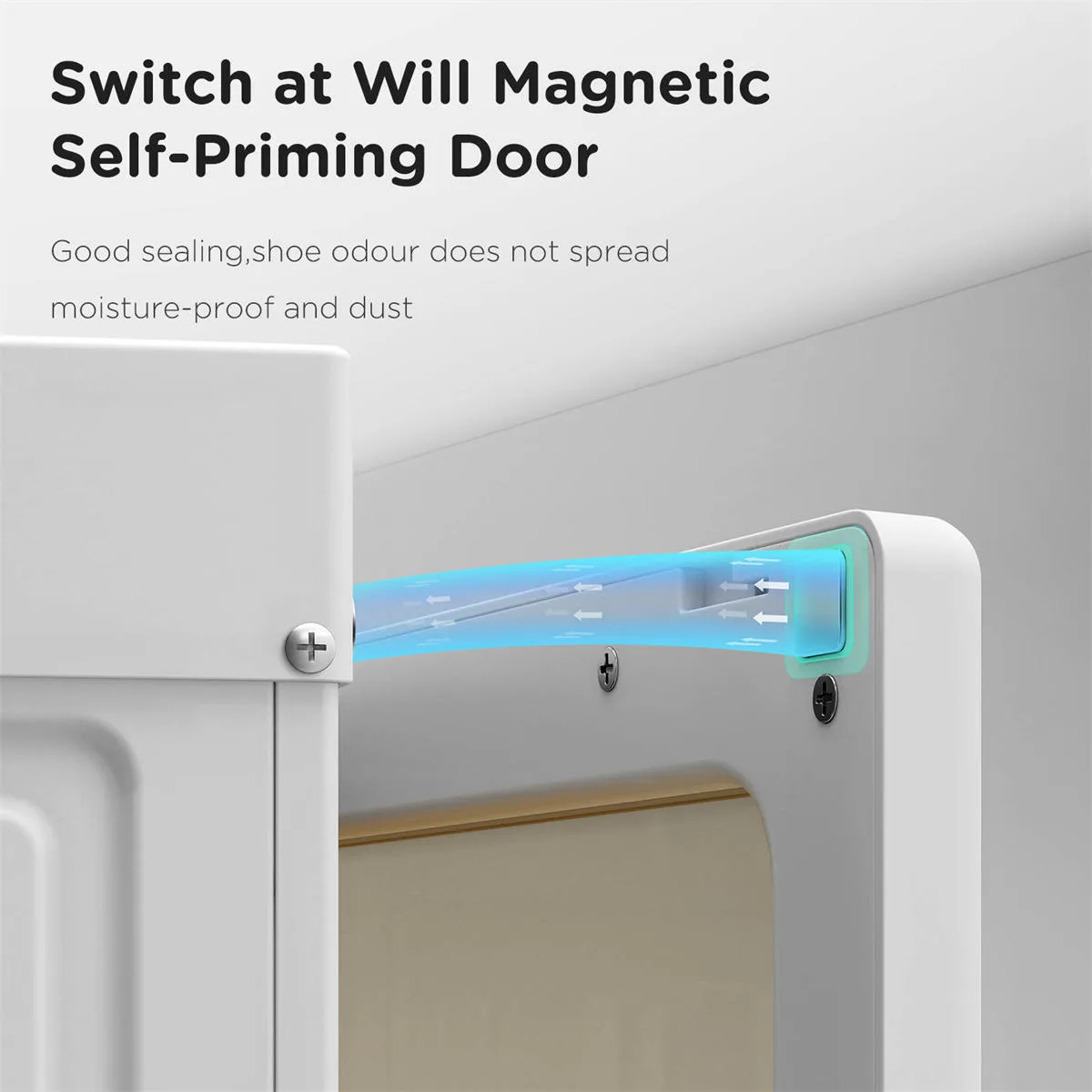 Folding Storage Wardrobe, 9 Grids 6 Doors, Magnetic Door, Antbox