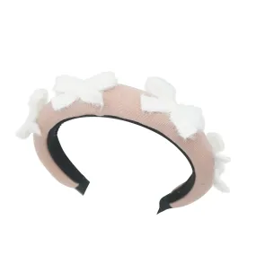 Fur Bow Padded Headband