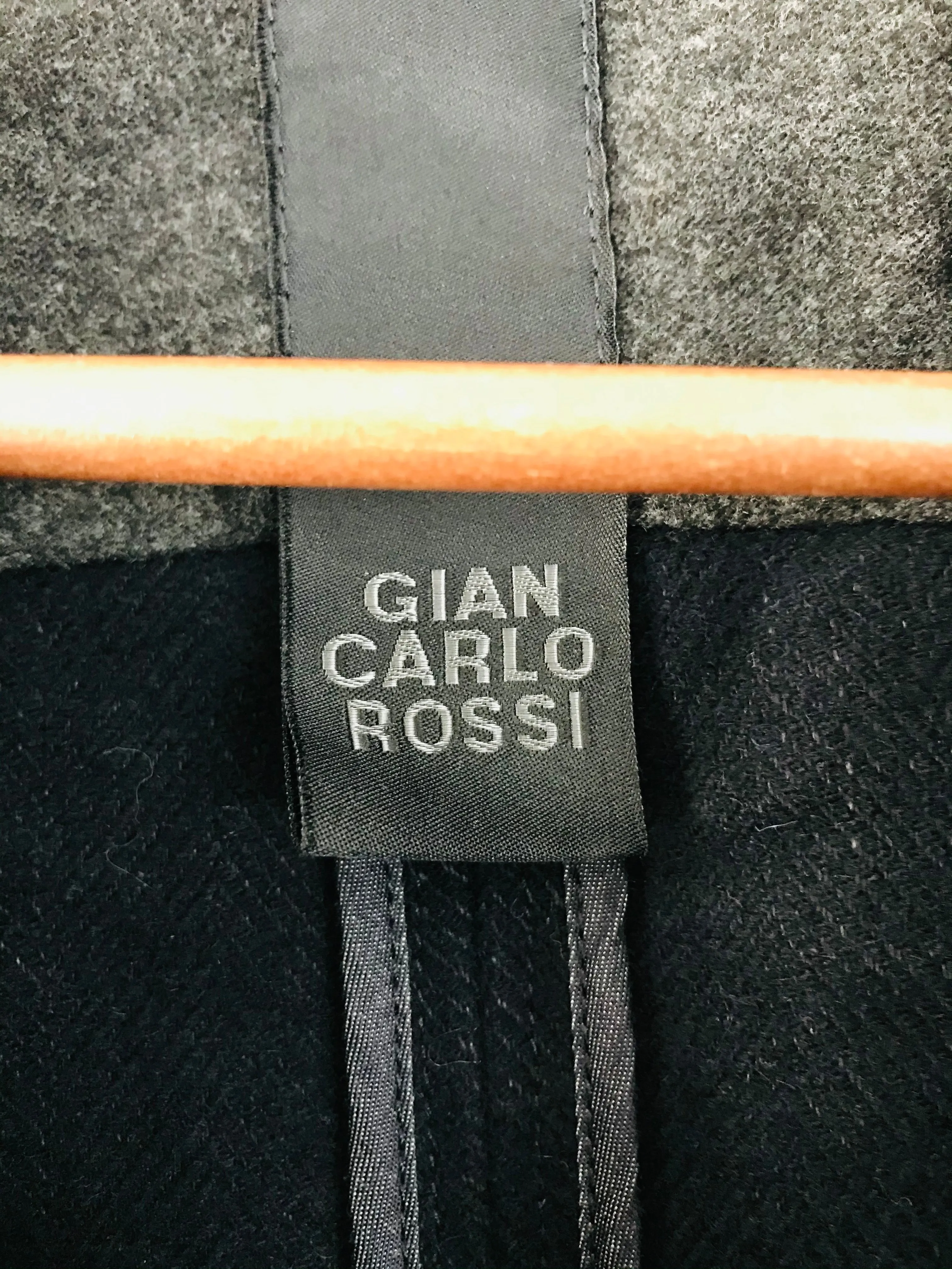 Gian Carlo Rossi Men’s Wool Linen Overcoat Jacket | 54 UK44 L | Navy Blue