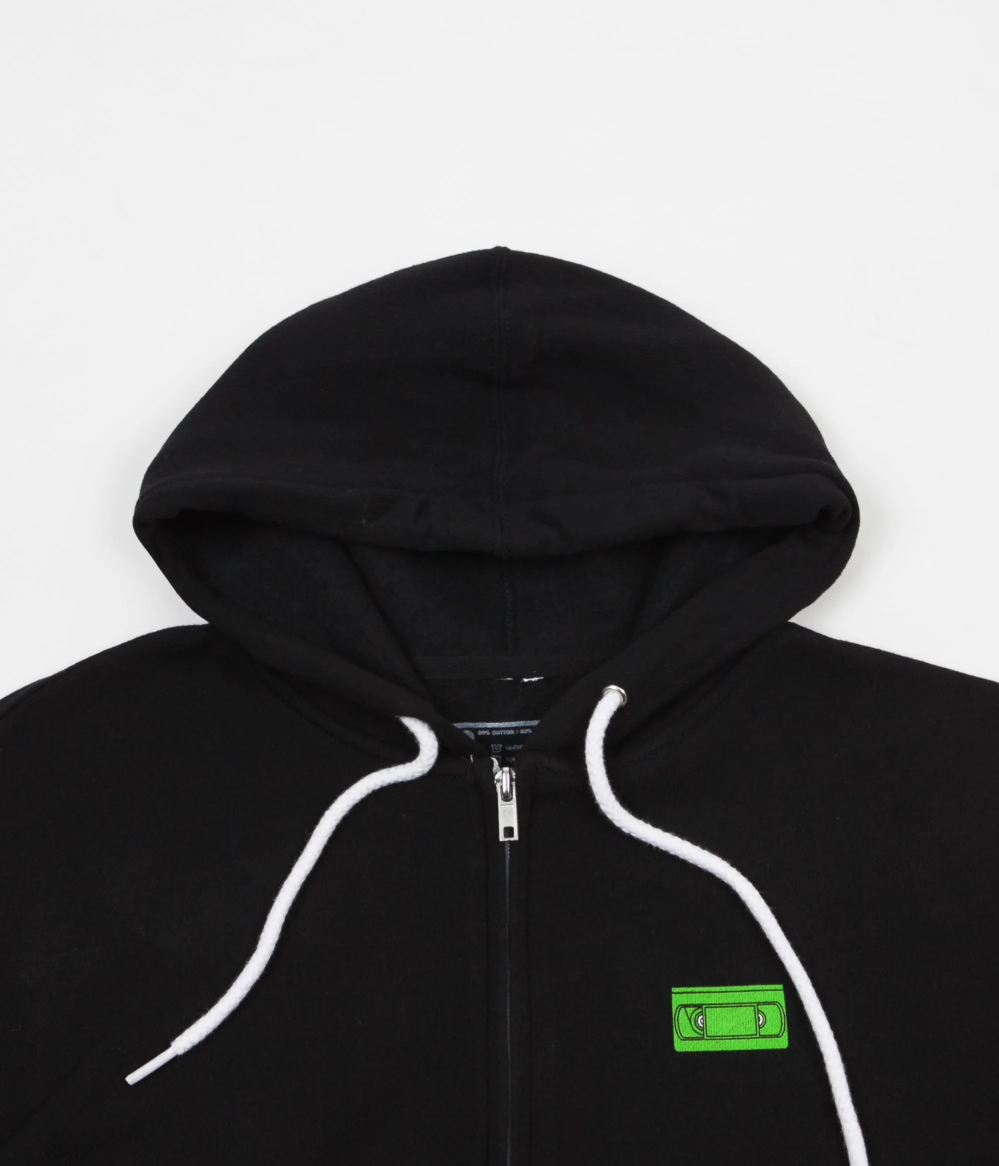 Girl Yeah Right! Zip Hoodie - Black