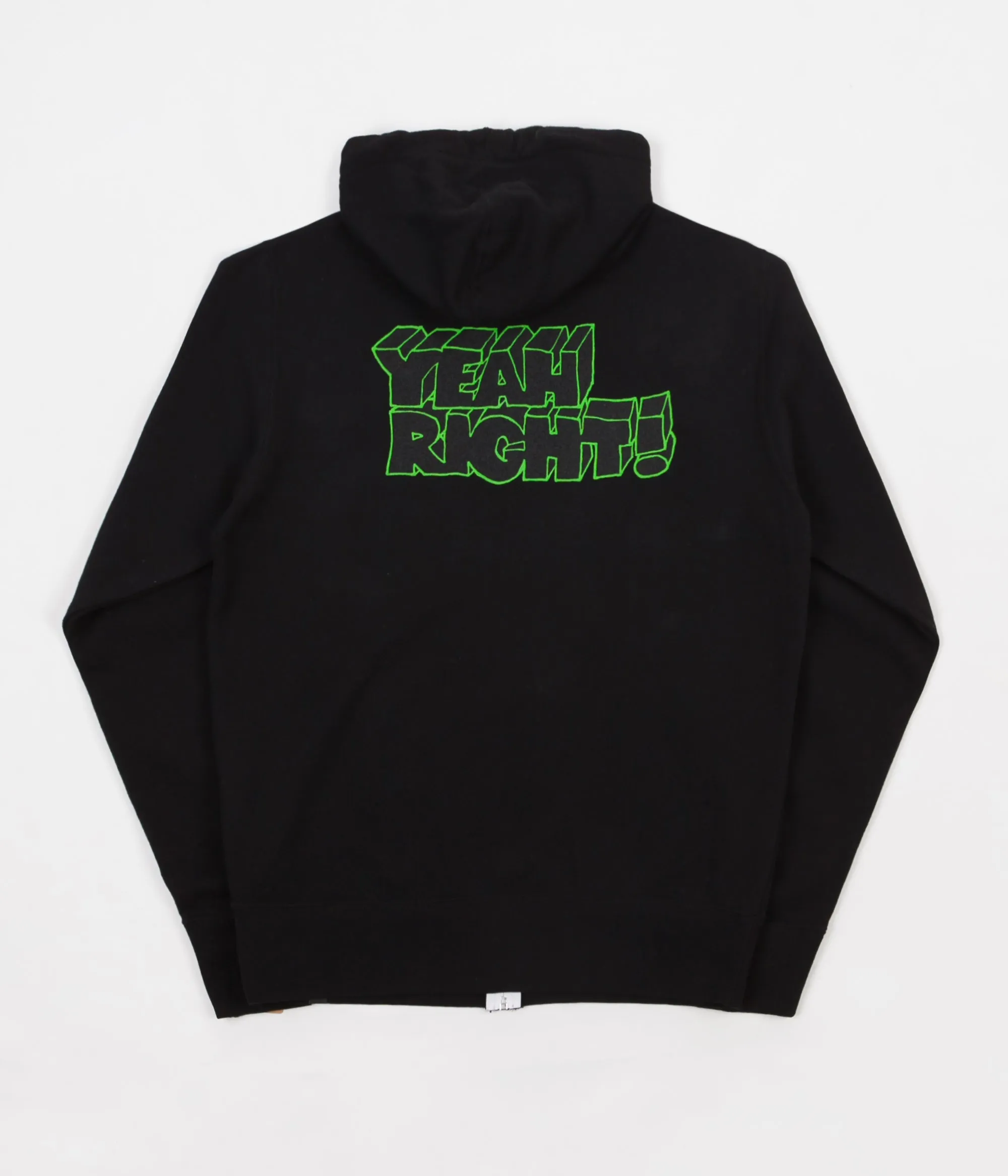Girl Yeah Right! Zip Hoodie - Black