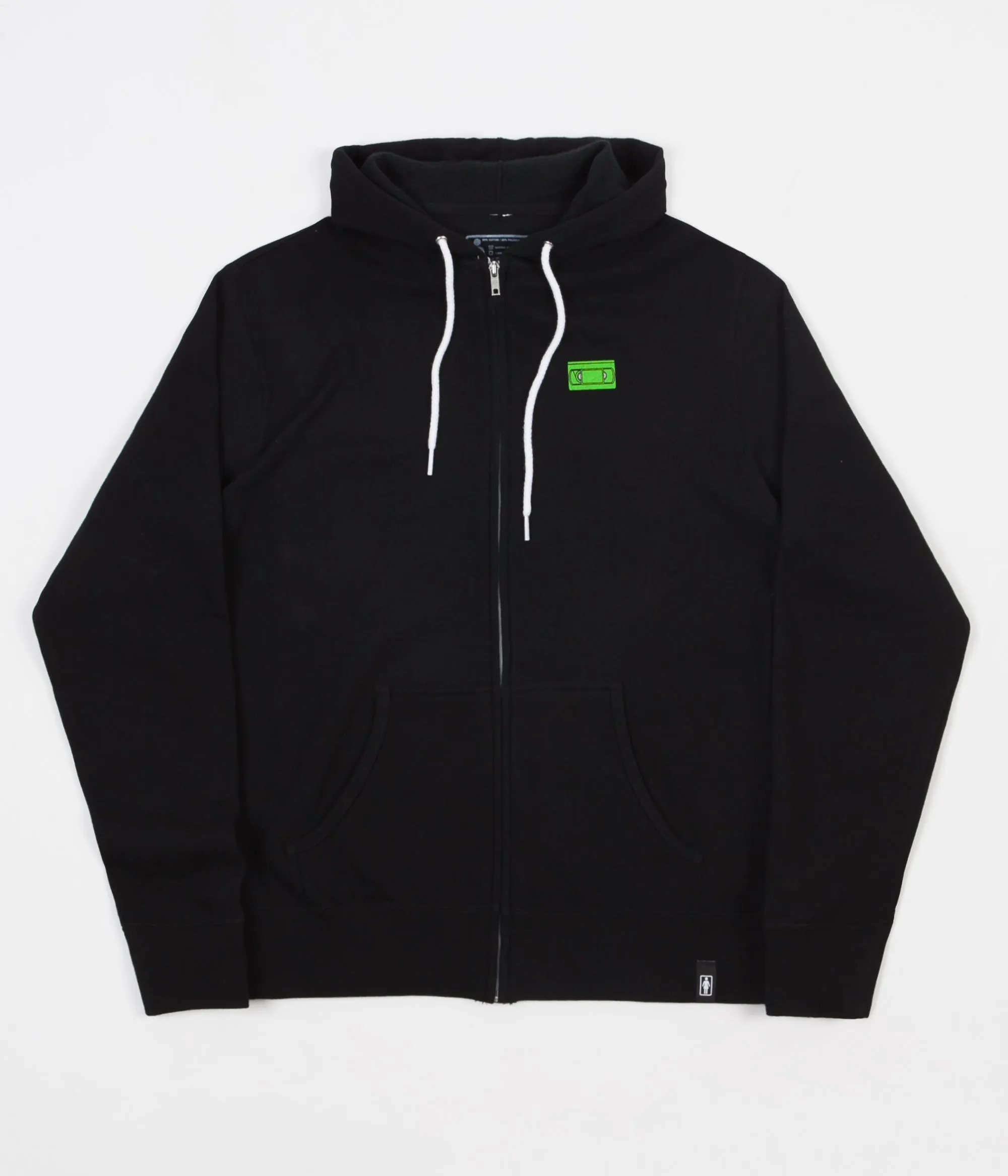 Girl Yeah Right! Zip Hoodie - Black