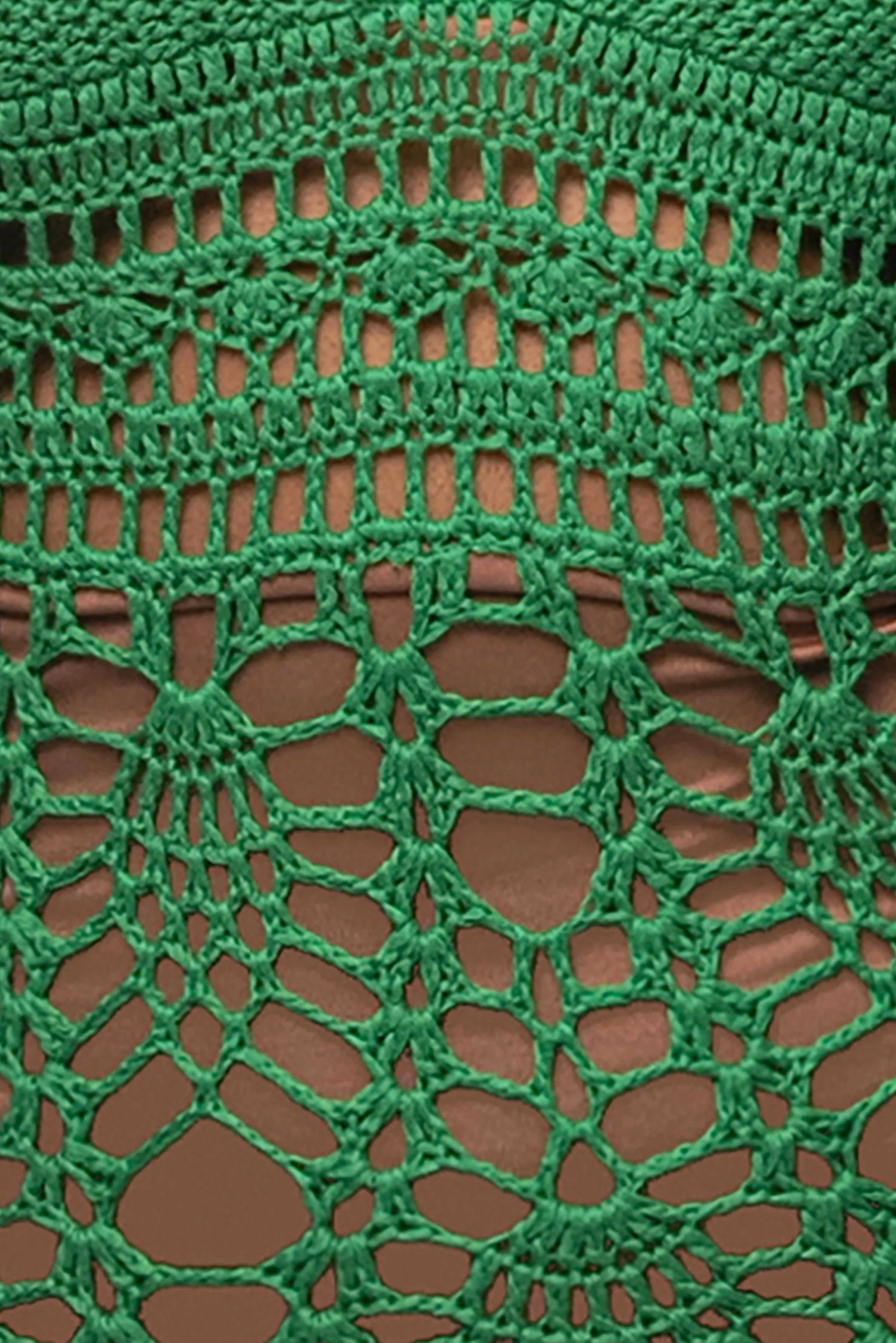 Green Great Escape Crochet Maxi Dress