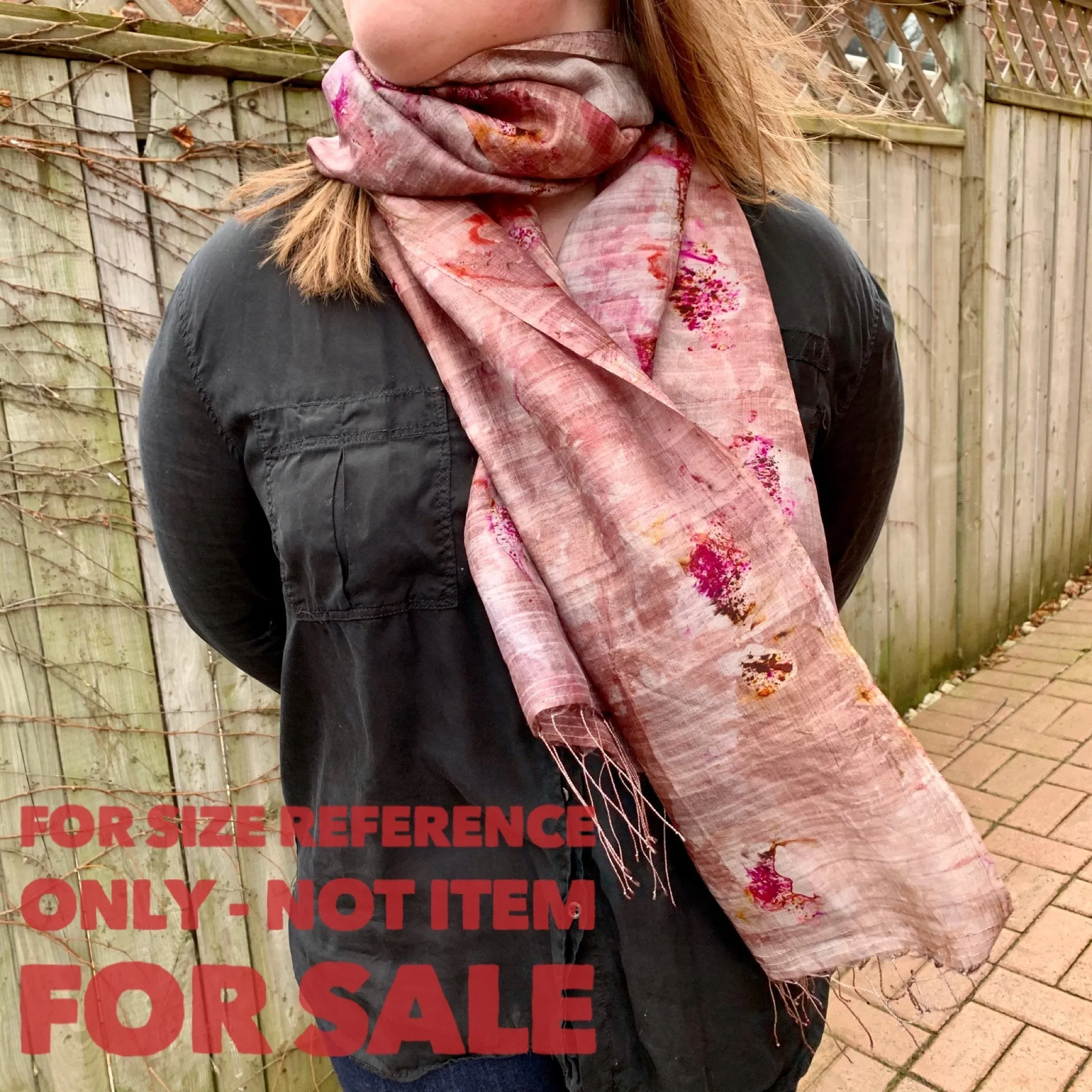 Hand Dyed Silk Scarf "Up to No Good (#2)" Silver Grey Taupe Brown Gold Purple Pink Violet Yellow Red Rust Copper Mulberry Silk Scarf 23” x 73” 59cm x 187cm