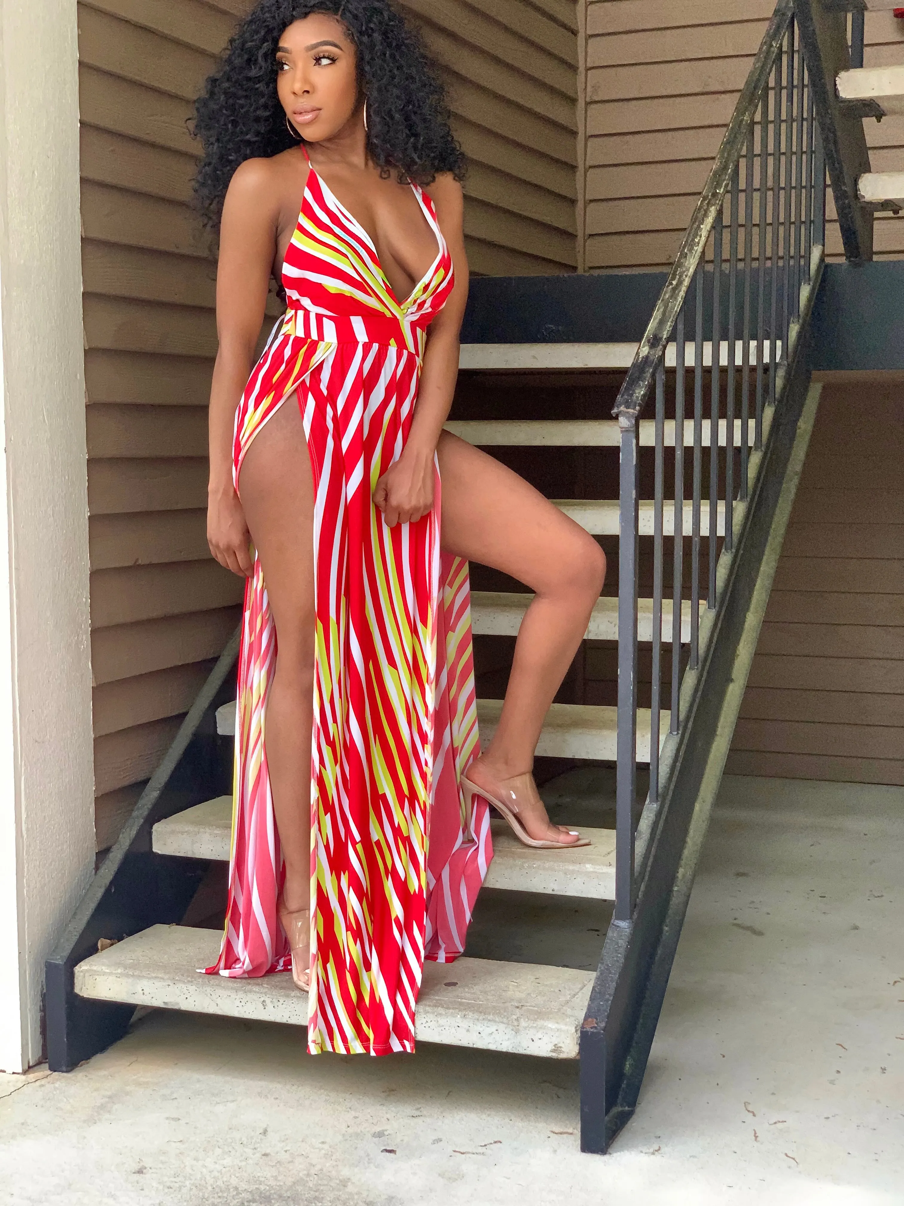 High Slit Maxi Dress