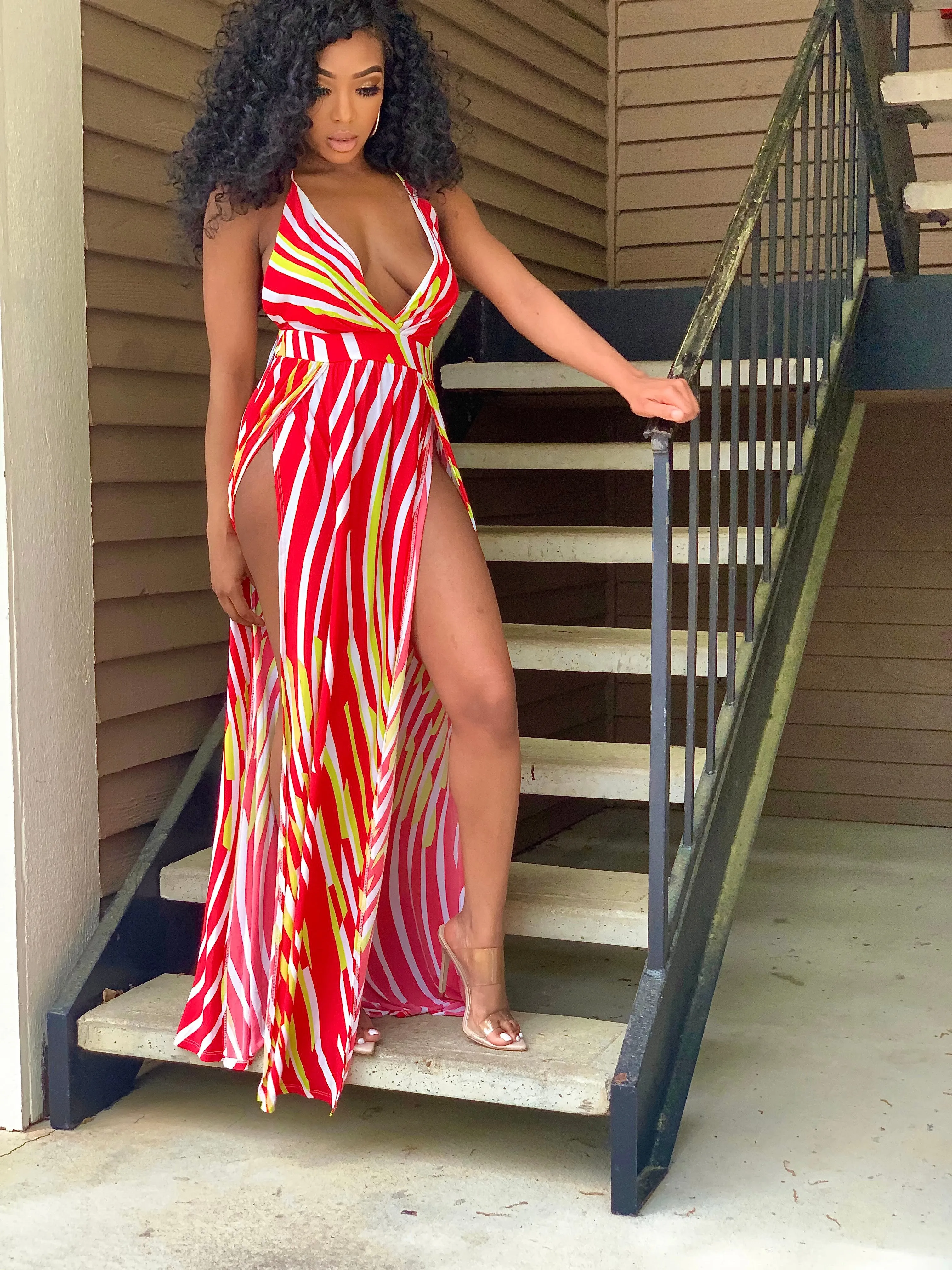 High Slit Maxi Dress