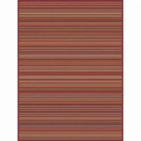 Ibena Malang Luxury Blanket - Burgundy Stripe