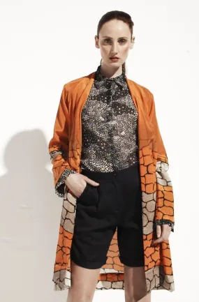 Indigenous Printed Long Overcoat