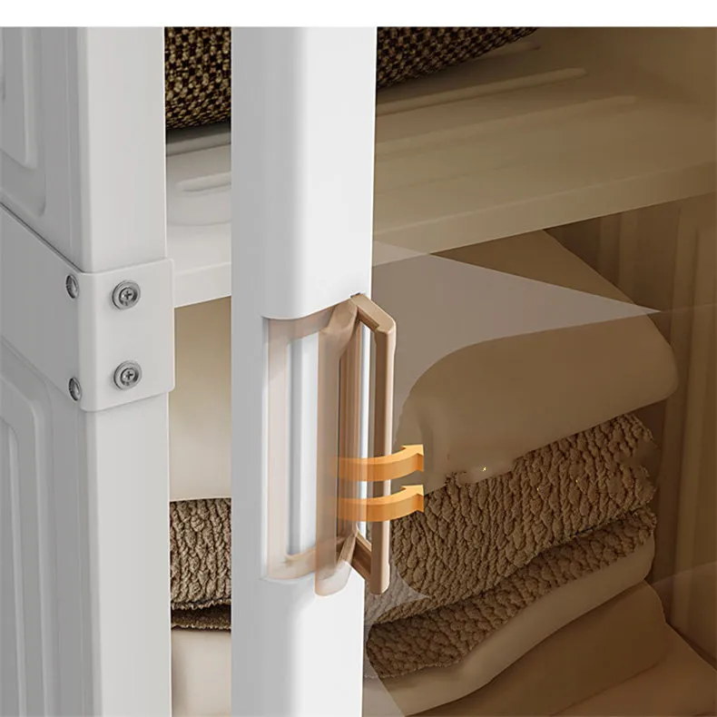 Installation-Free Folding Wardrobe, 12 Grids, Strong Magnetic Doors