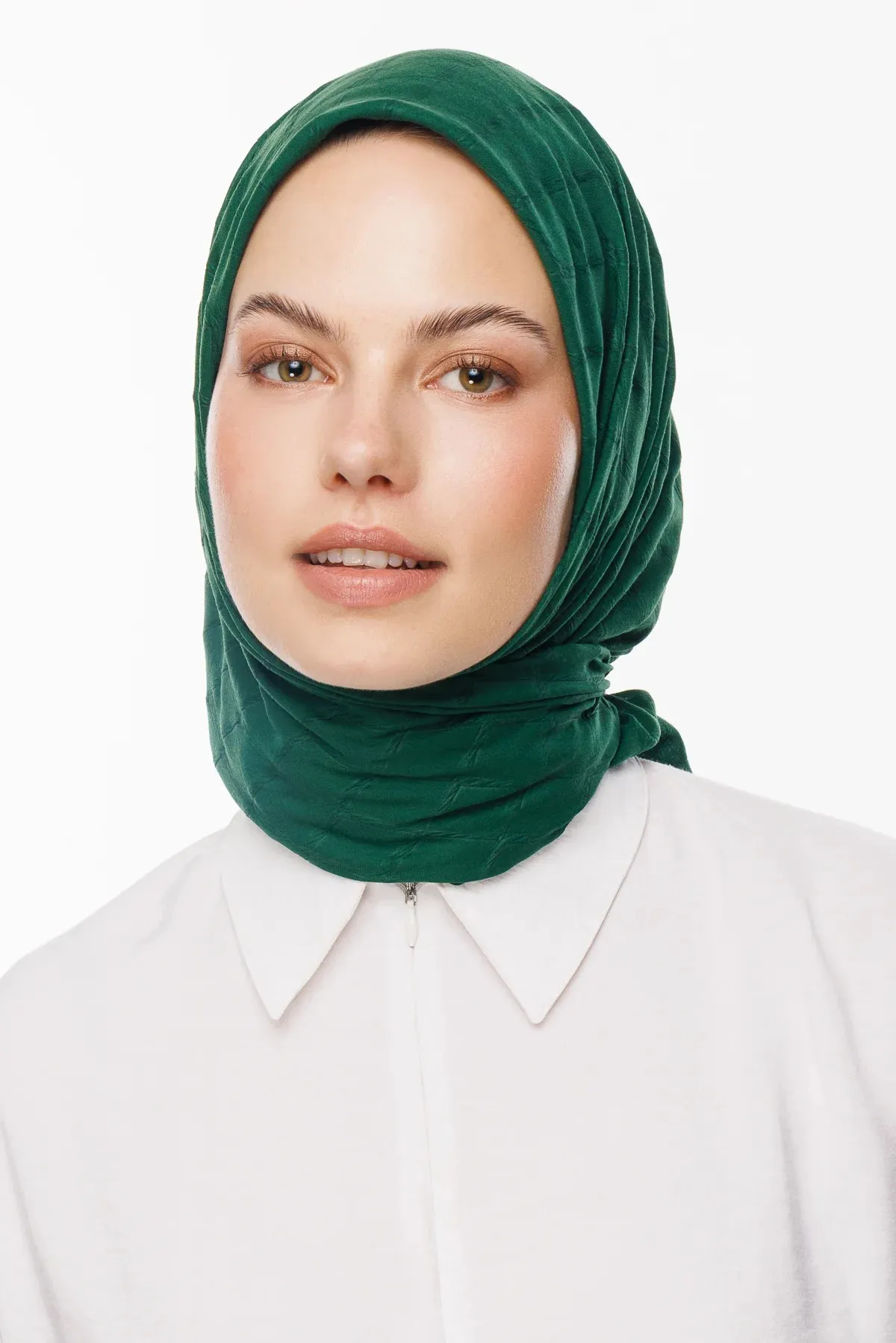 Jade Bamboo Jacquard Square Scarf