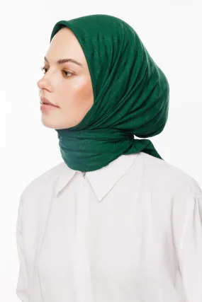 Jade Bamboo Jacquard Square Scarf
