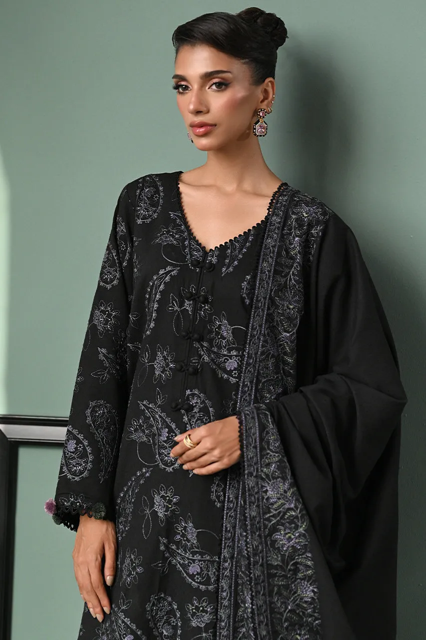 KARANDI'24-BLACK  LUXURY EMBROIDERED KARANDI SET  (NEL-24623)