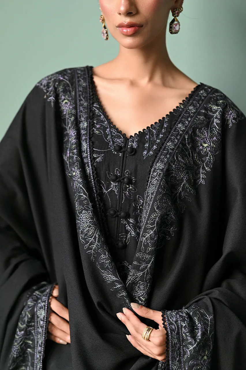 KARANDI'24-BLACK  LUXURY EMBROIDERED KARANDI SET  (NEL-24623)