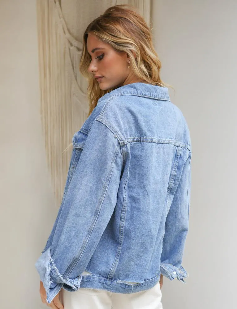 Kelsey Denim Jacket - Blue Denim