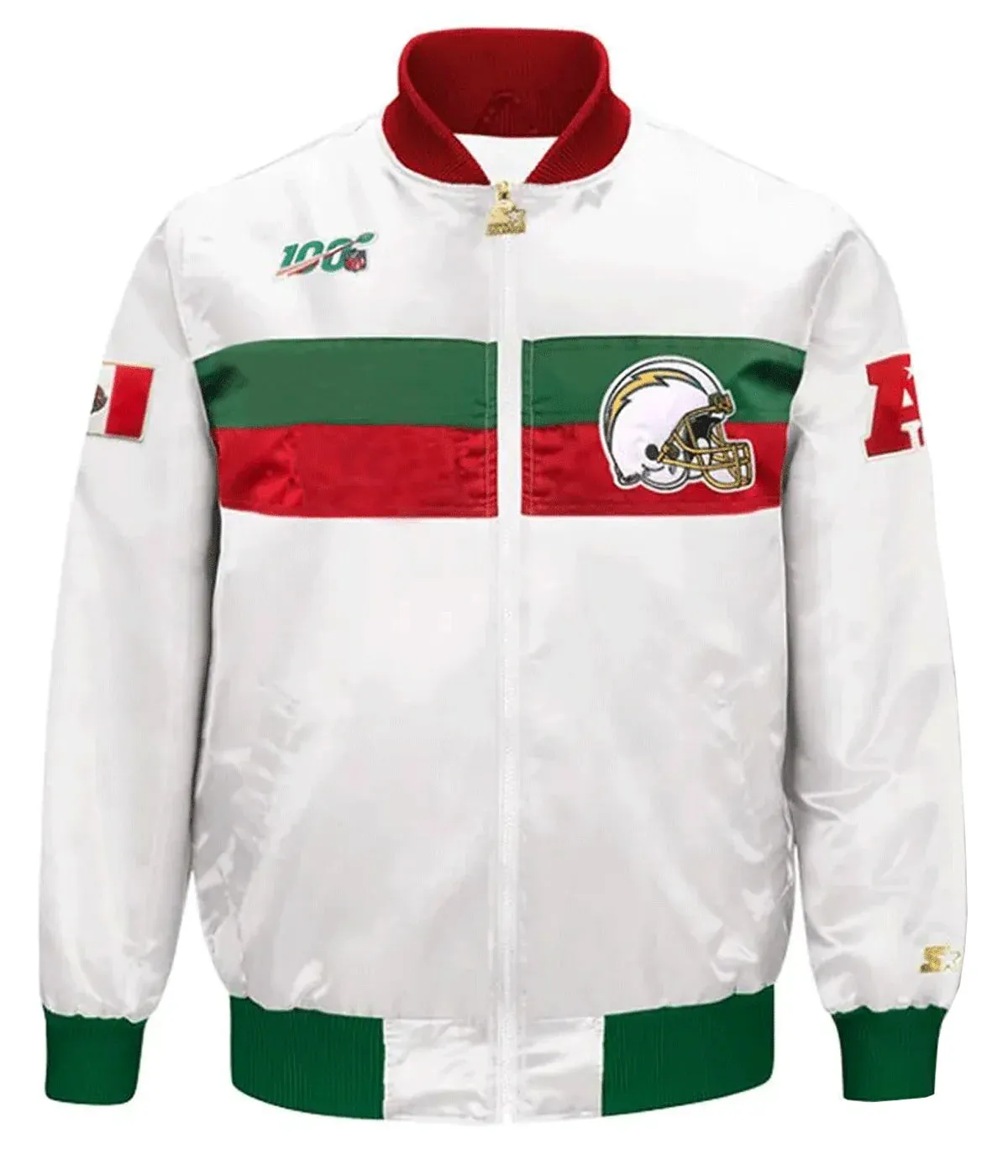 LA Chargers Mexico 2019 White Jacket For Men and Women
