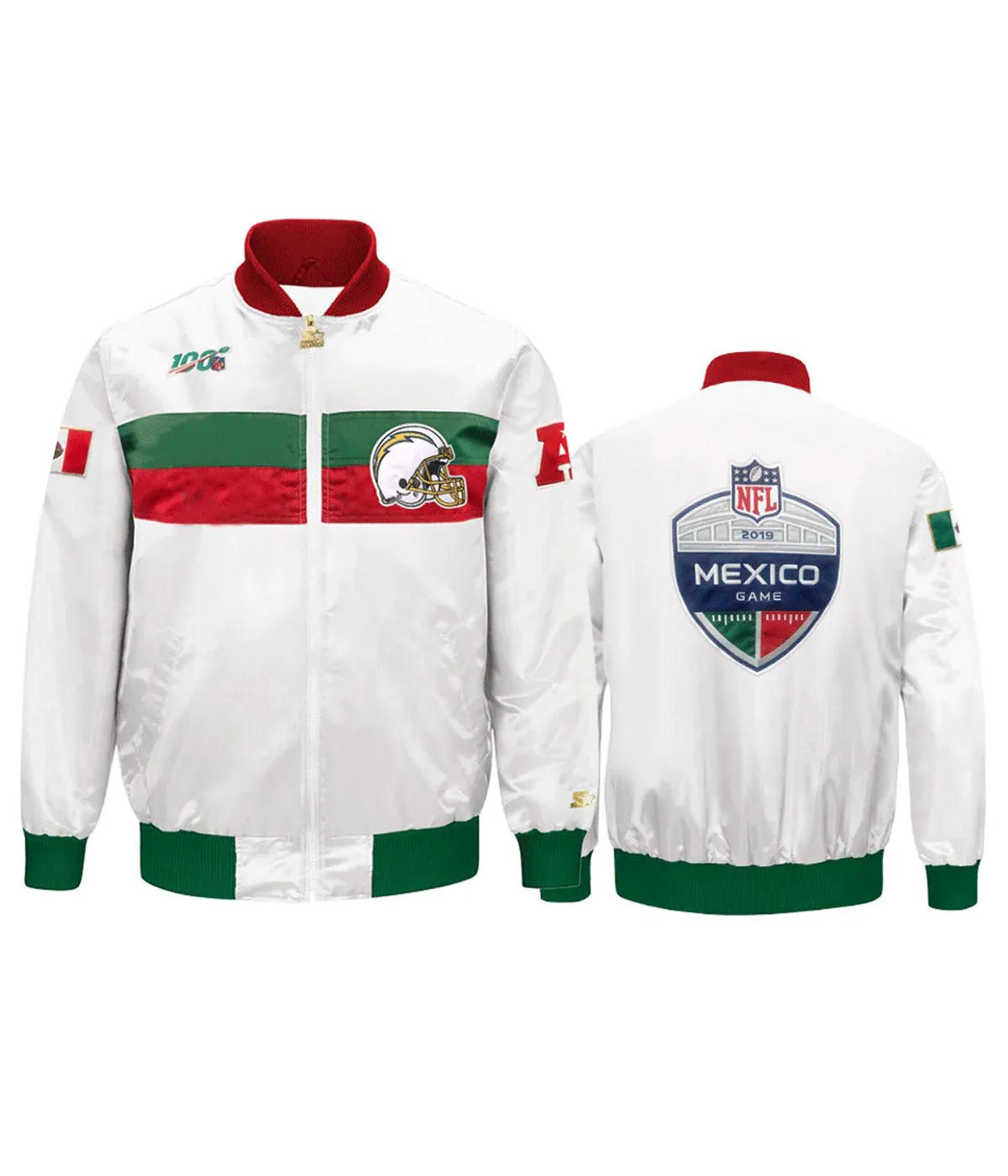 LA Chargers Mexico 2019 White Jacket For Men and Women