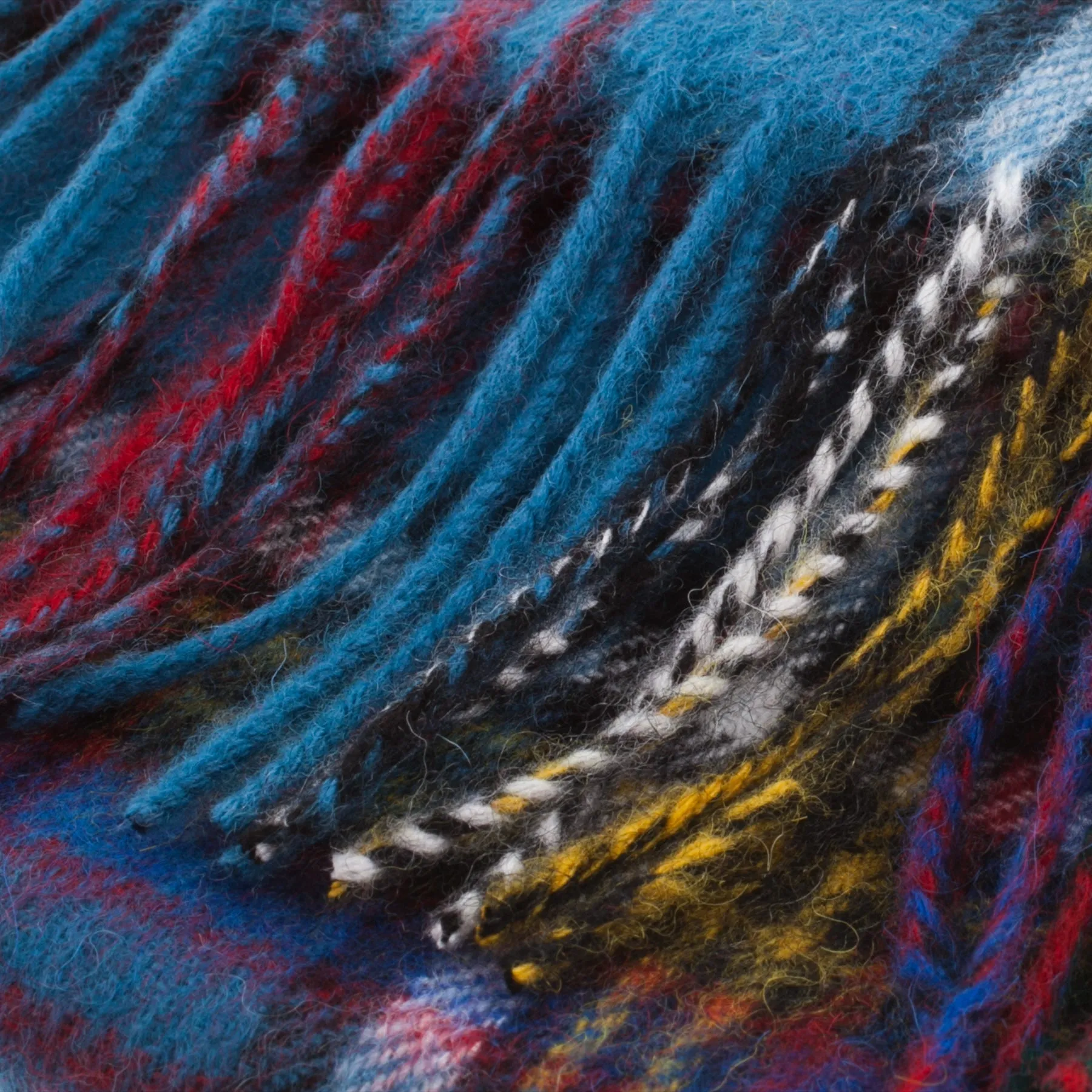 Lambswool Tartan Mini Scarf Mackellar Natural