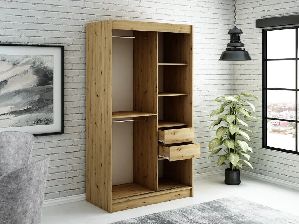 Leto Y2 Sliding Door Wardrobe 120cm