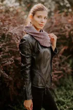 Lilac Purple Alpaca Wool Infinity Scarf