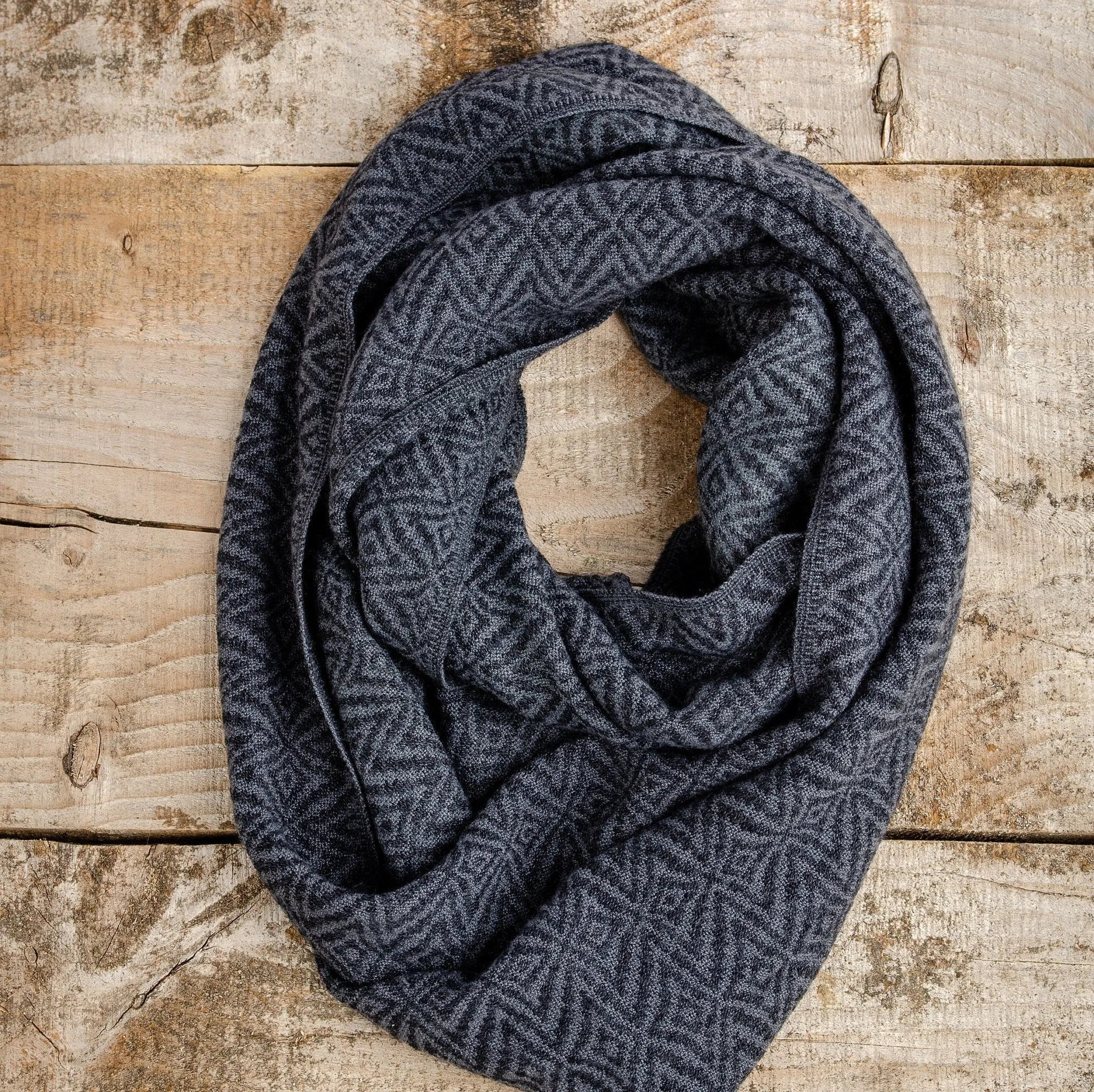 Lilac Purple Alpaca Wool Infinity Scarf