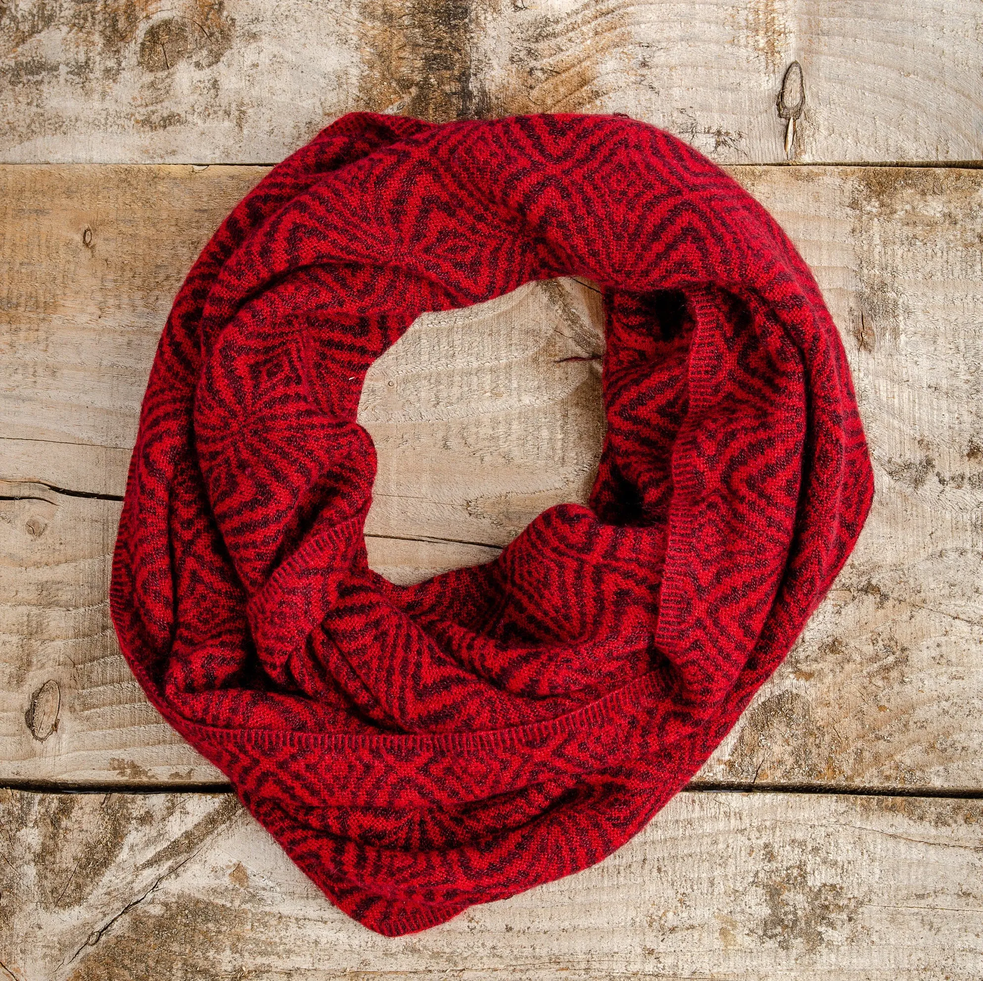 Lilac Purple Alpaca Wool Infinity Scarf