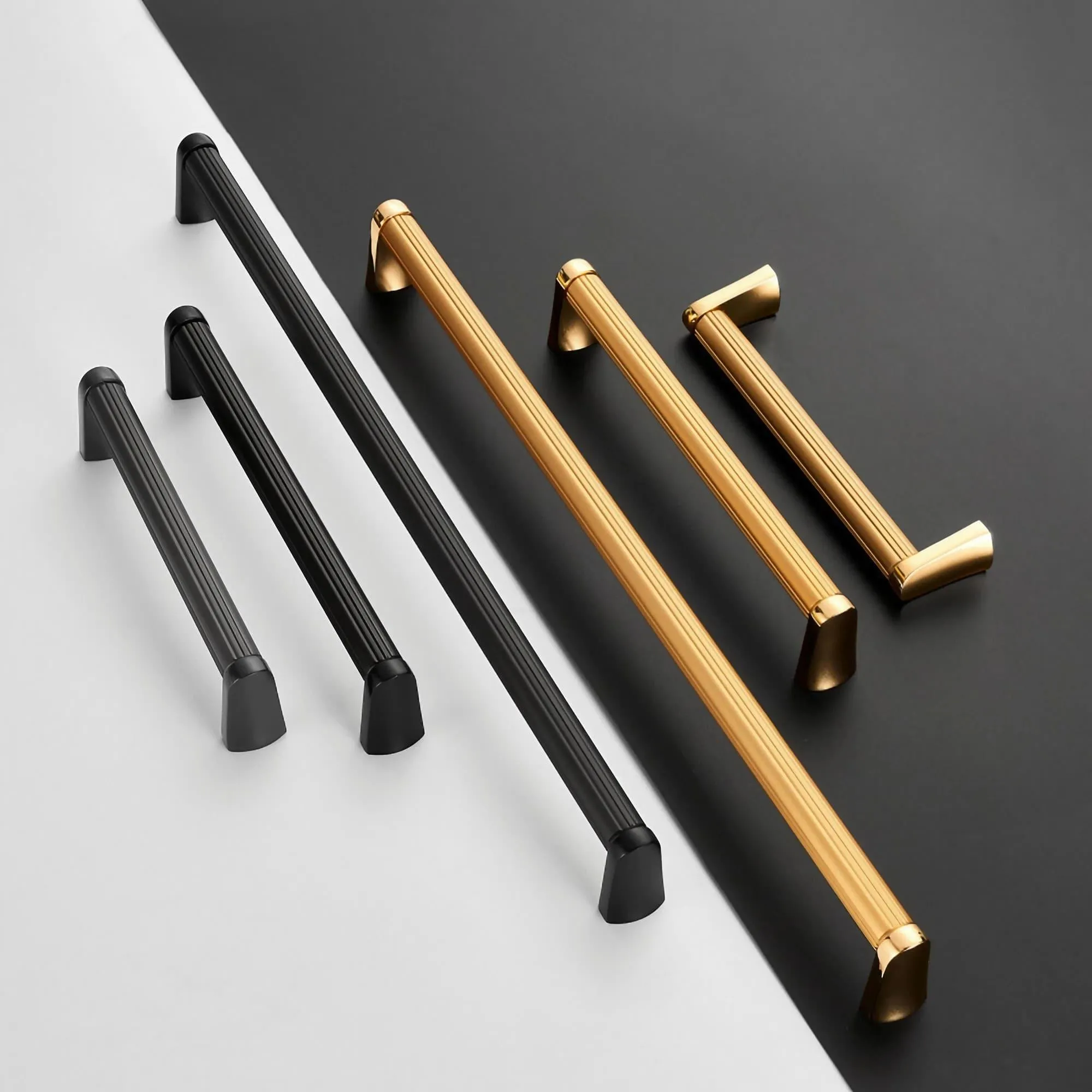 Long Gold Wardrobe Handles Luxury Bar Pulls Cabinet Handles