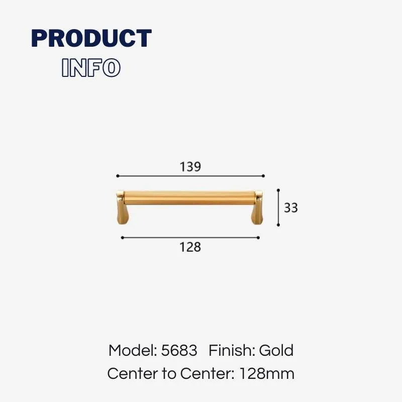 Long Gold Wardrobe Handles Luxury Bar Pulls Cabinet Handles