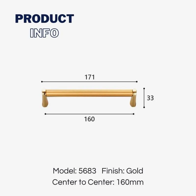 Long Gold Wardrobe Handles Luxury Bar Pulls Cabinet Handles