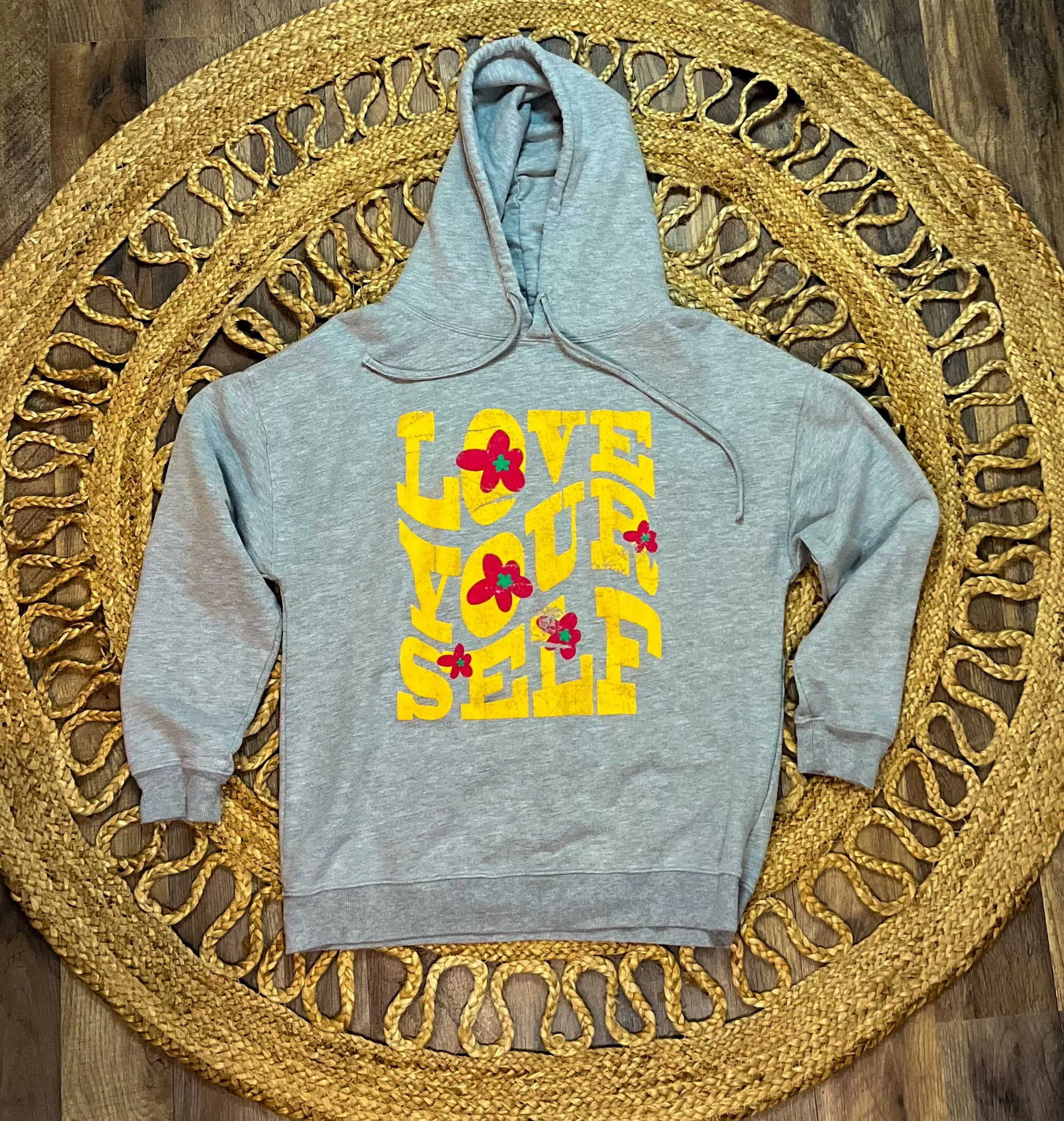 Love Yourself Vintage Graphic Hoodie