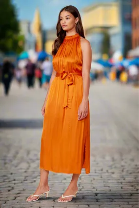 Lucy Paris Tenley Maxi Dress - Rust Orange