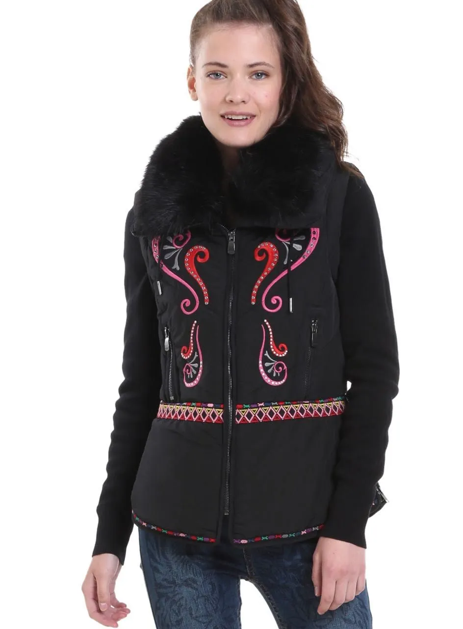 Margadan Embroidered Padded Coat Jacket Desigual Style 18WWEWB3