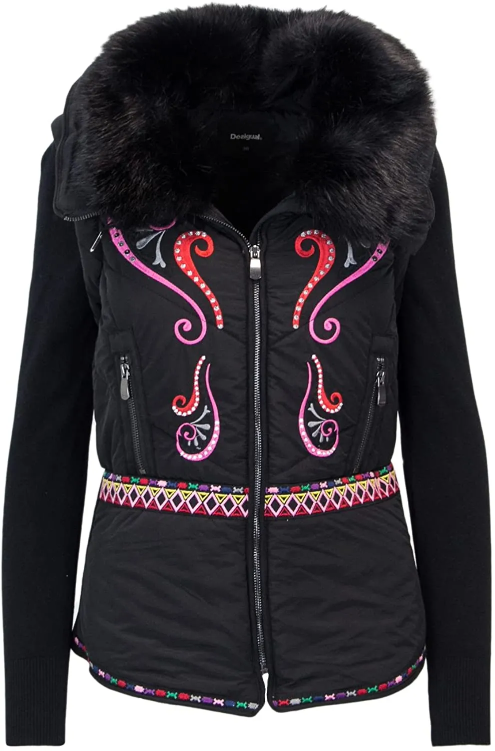 Margadan Embroidered Padded Coat Jacket Desigual Style 18WWEWB3