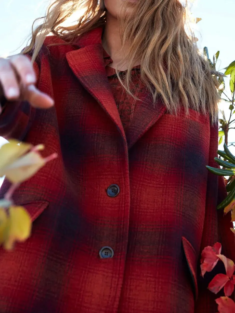 Mason's Isabel Coat in Bordeaux