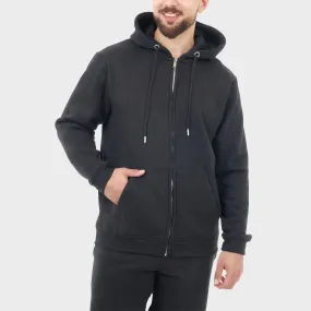 Mens Black Zip Hoodie