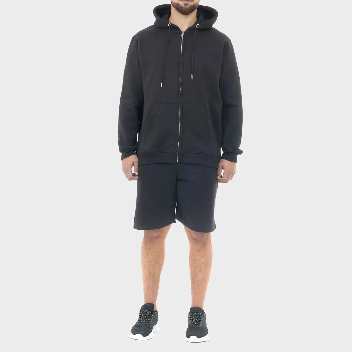 Mens Black Zip Hoodie