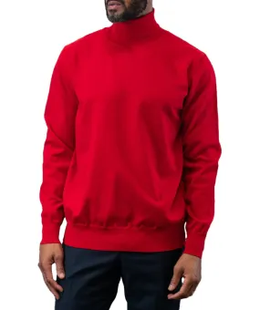 Men's Fashion Turtleneck Sweater in Red