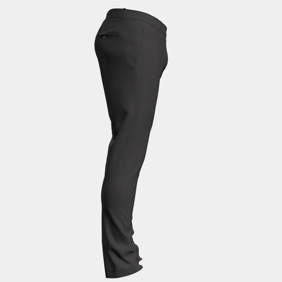 Men's Flat Front Chino - Black