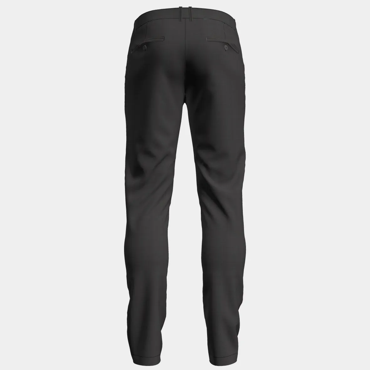 Men's Flat Front Chino - Black