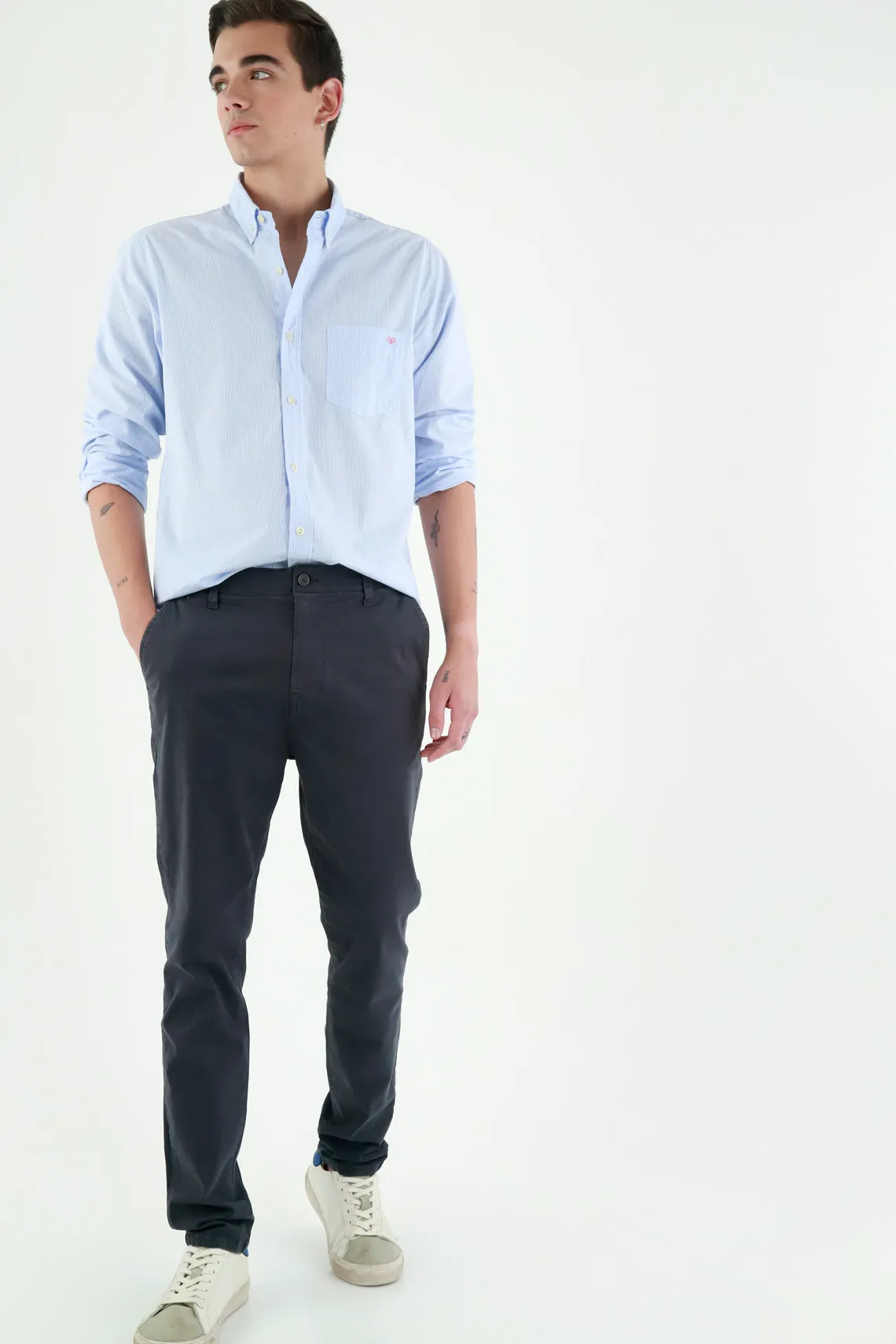 Men's Gray Chino Pants