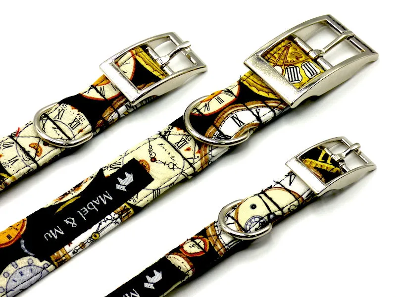 Metal Dog Collar "Clockwork" Range by Mabel & Mu