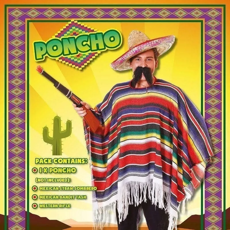 Mexican Poncho Costume Adult