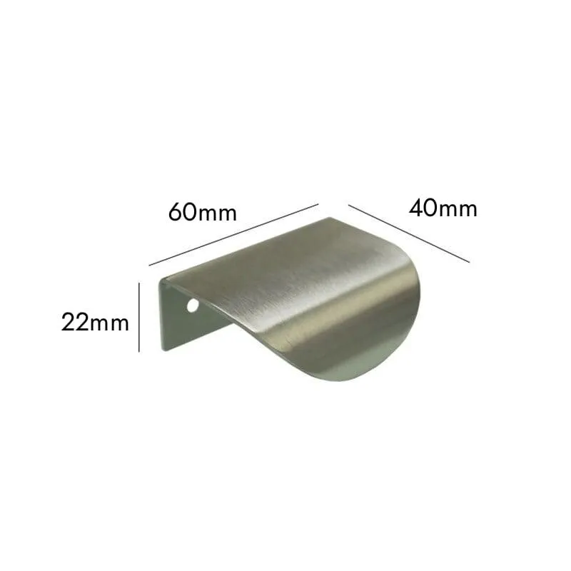 MIRTO / Curved Solid Brass Edge Pull