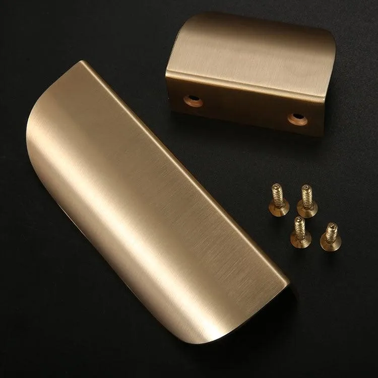 MIRTO / Curved Solid Brass Edge Pull