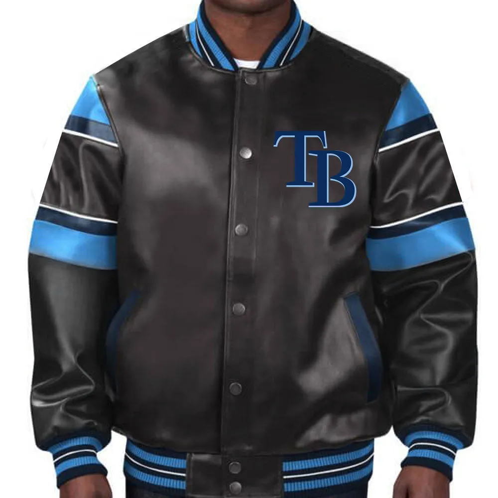 MLB Tampa Bay Rays Leather Jacket For Men and Women