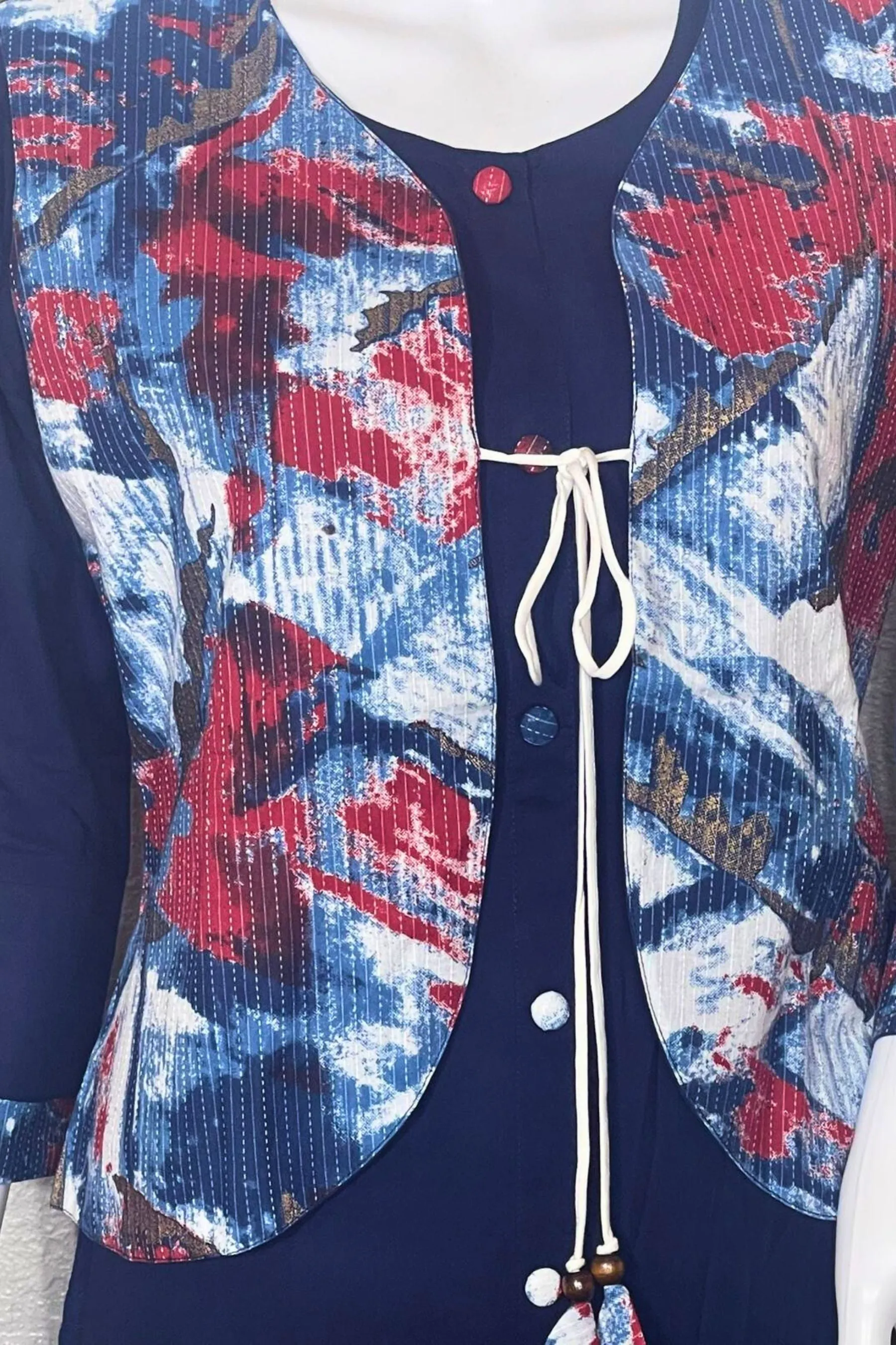 Modern Elegance Rayon Kurti With Short Overcoat |JCS Fashion