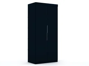 Mulberry 2.0 Sectional Modern Armoire Wardrobe Closet with 2 Drawers in Tatiana Midnight Blue