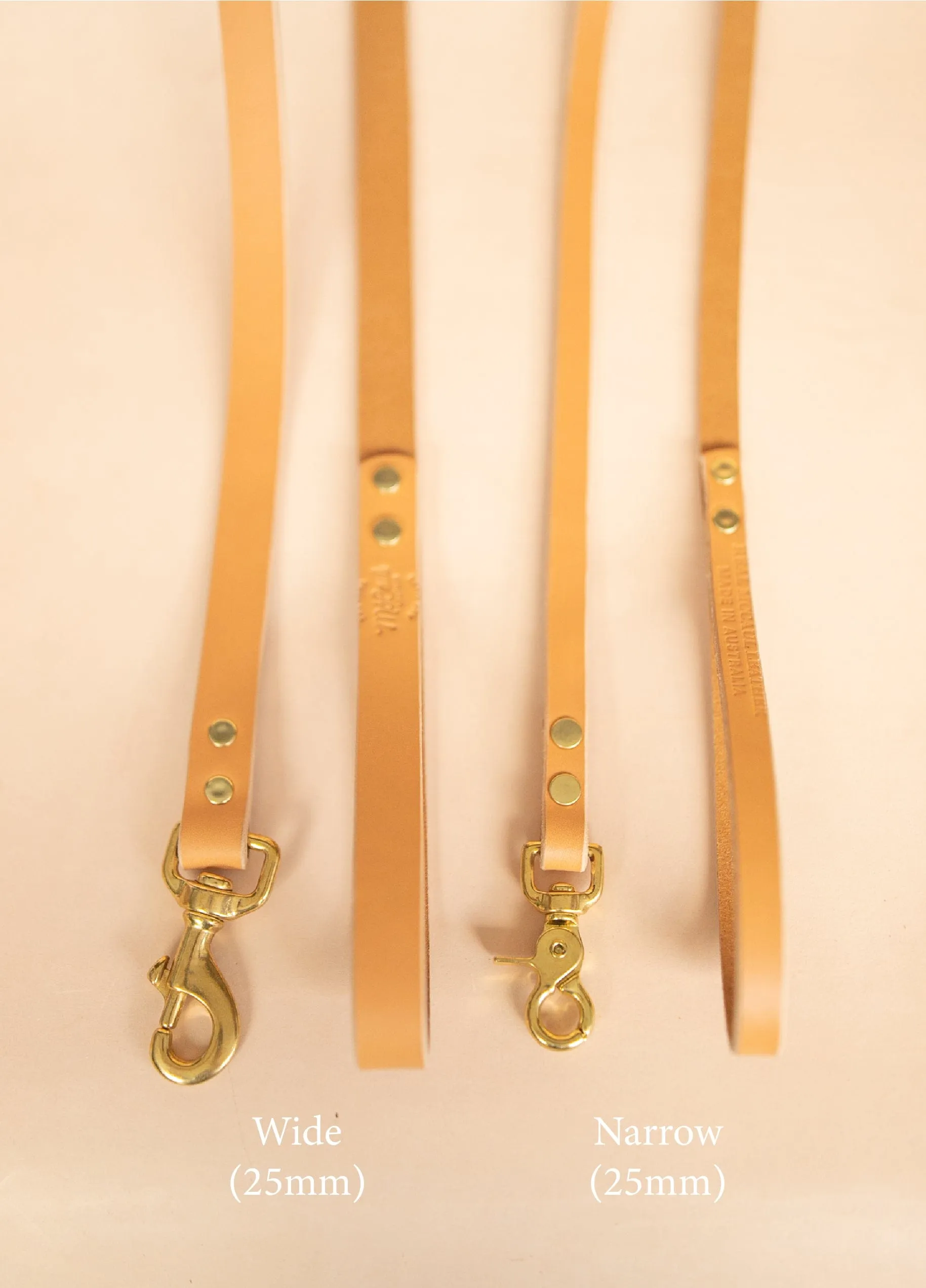 Narrow Dog Leash 15mm - Natural