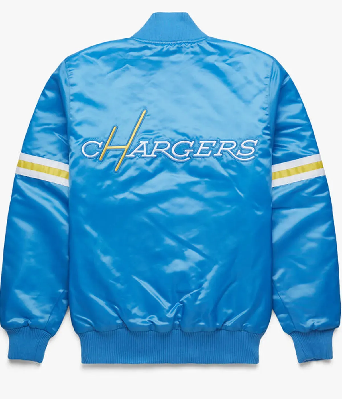 NFL LA Chargers Light Blue Satin Jacket